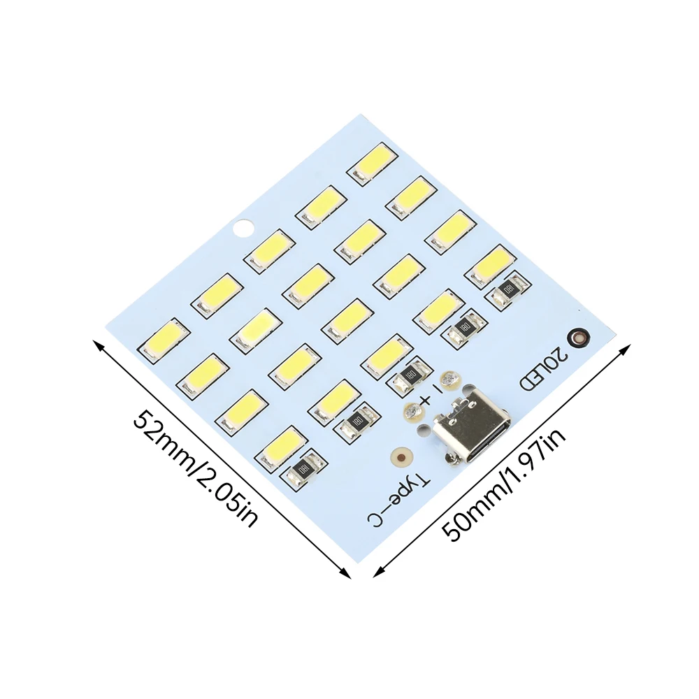 5730 Smd 430mA ~ 470mA Mirco USB Type C 5730 8/12/16/20 แผงไฟ LED USB โทรศัพท์มือถือไฟฉุกเฉิน Night Light สีขาว