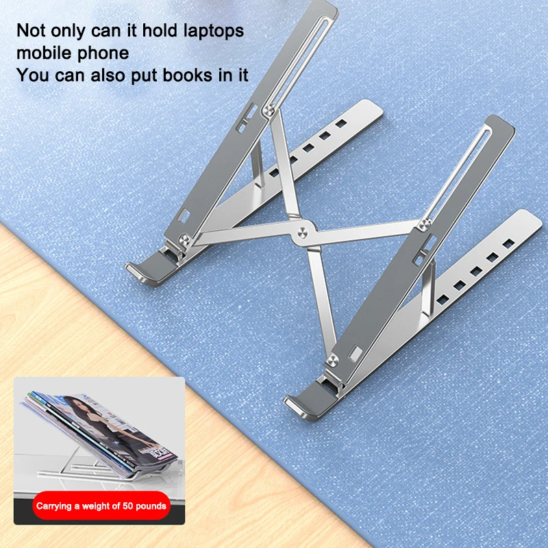 Stojak na komputer ze stopu aluminium Stojak na laptopa Rozpraszanie ciepła Przenośna podstawa Składana, kompaktowa i łatwa do przenoszenia