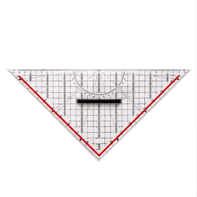 Drawing Triangle Ruler Multi-Function Drawing Design Ruler With Handle Protractor Measurement Ruler Stationery