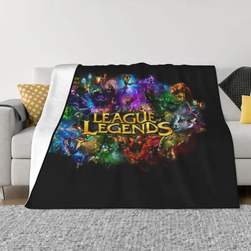 League Of Legends Blankets Fleece Textile Decor Game Lover Breathable Thin Throw Blankets for Bedding Office Plush Thin Quilt