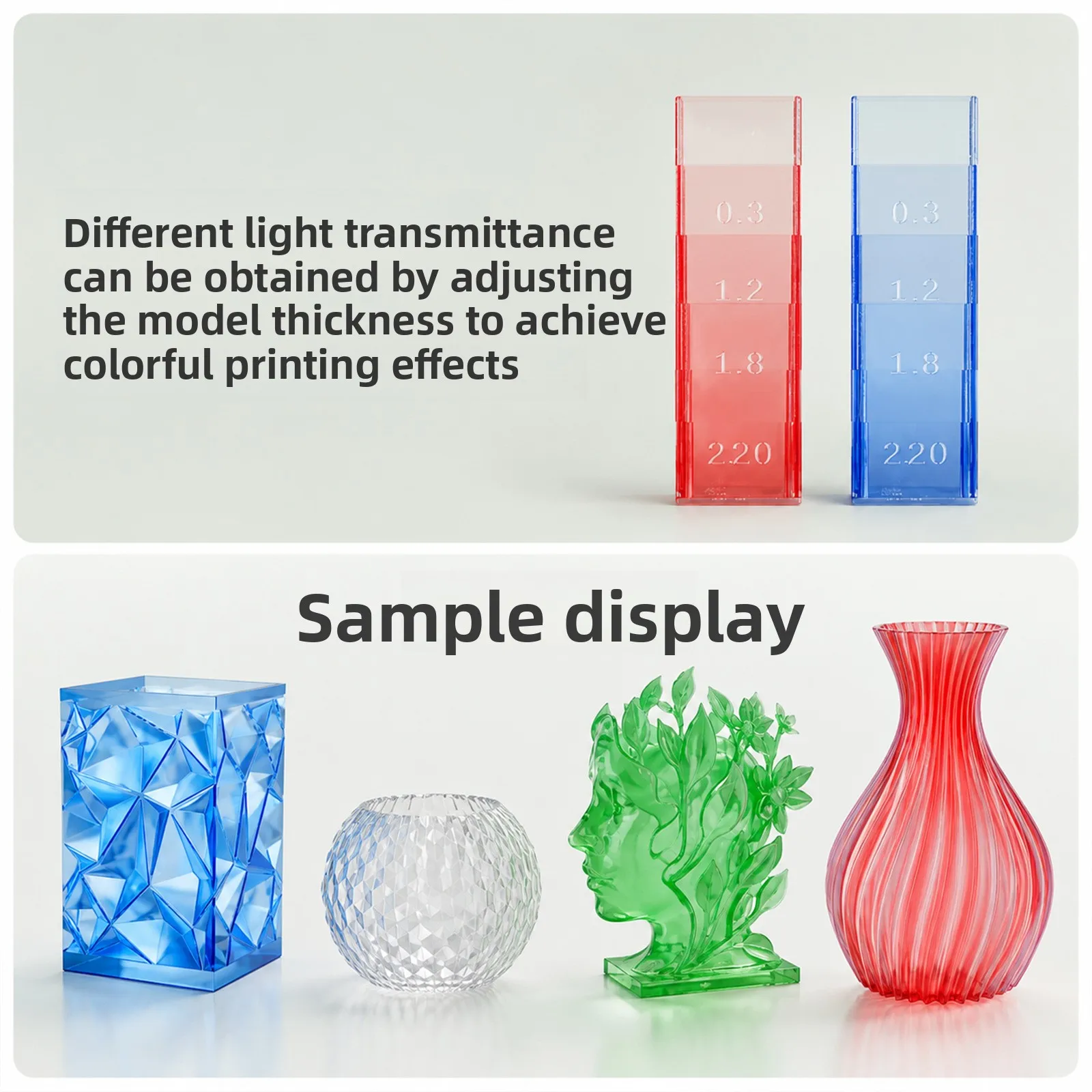 PETG 1KG 3D Printer Filament Transparent 1.75mm High Precision Neatly Wound