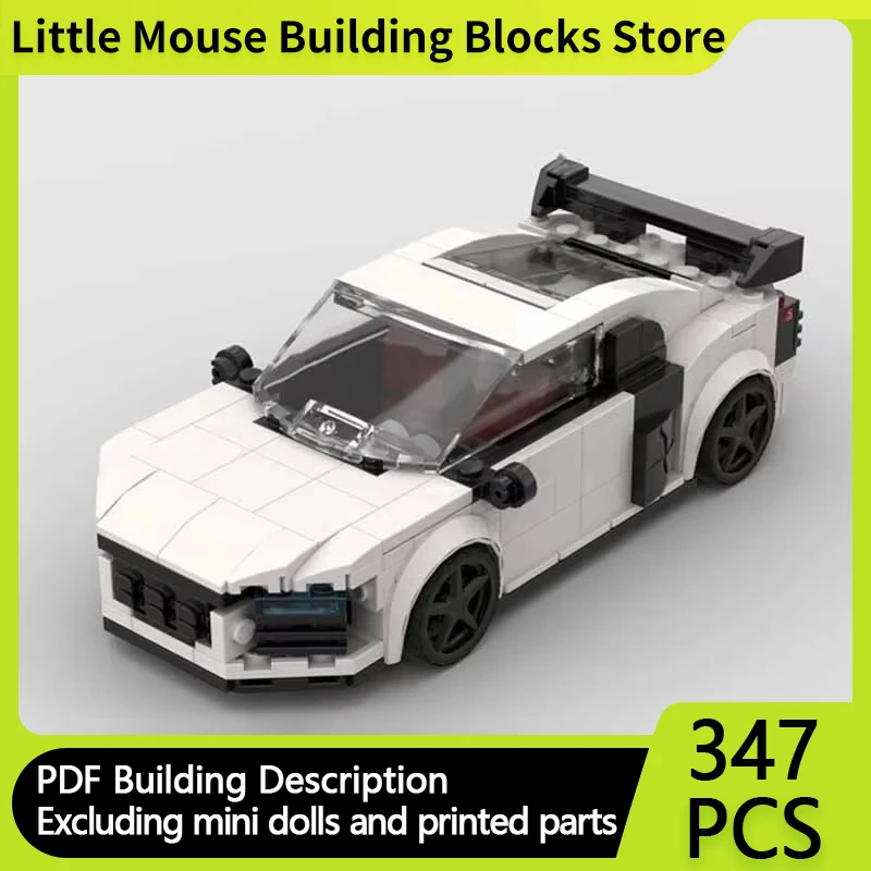 Speed Champion Model MOC Building Bricks 6-Cylinder Urban Supercar Modular Technology Gifts Holiday Assemble Children Toys Suit