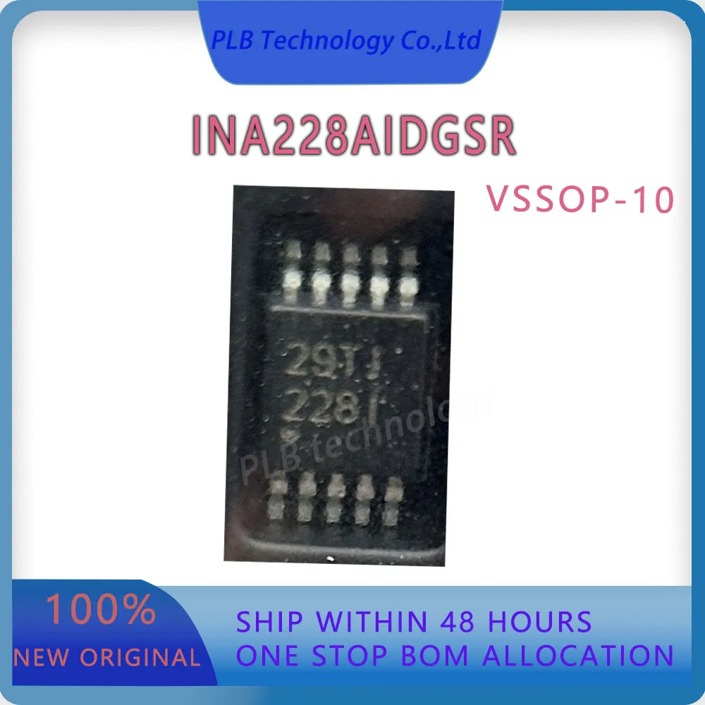 INA228 original INA228AIDGS IC 85V 20-bit ultra-precise I2C output current voltage power energy charge monitor VSSOP10