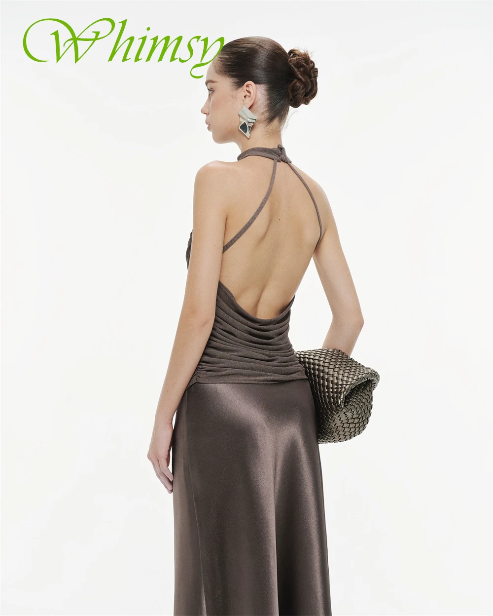 Customized Luxury Satin Backless Evening Dress Exquisite Halter Mermaid Prom Dresses Modern Sleeveless Special Occasion Gowns