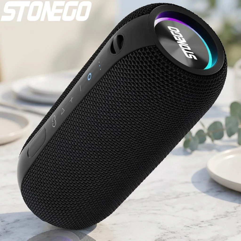 

Портативная беспроводная Bluetooth-колонка в стиле панк с прозрачным корпусом, TWS, басовой диафрагмой, LED-подсветкой и качественным звуком