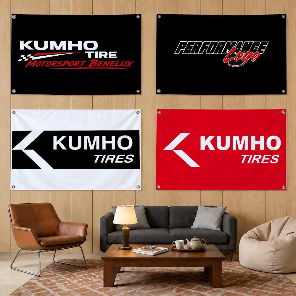 Kumho Tire Motorsport Racing Style Flags Decorative Banners Suitable For Outdoor Camping Family Parties And Garden Walls Gift