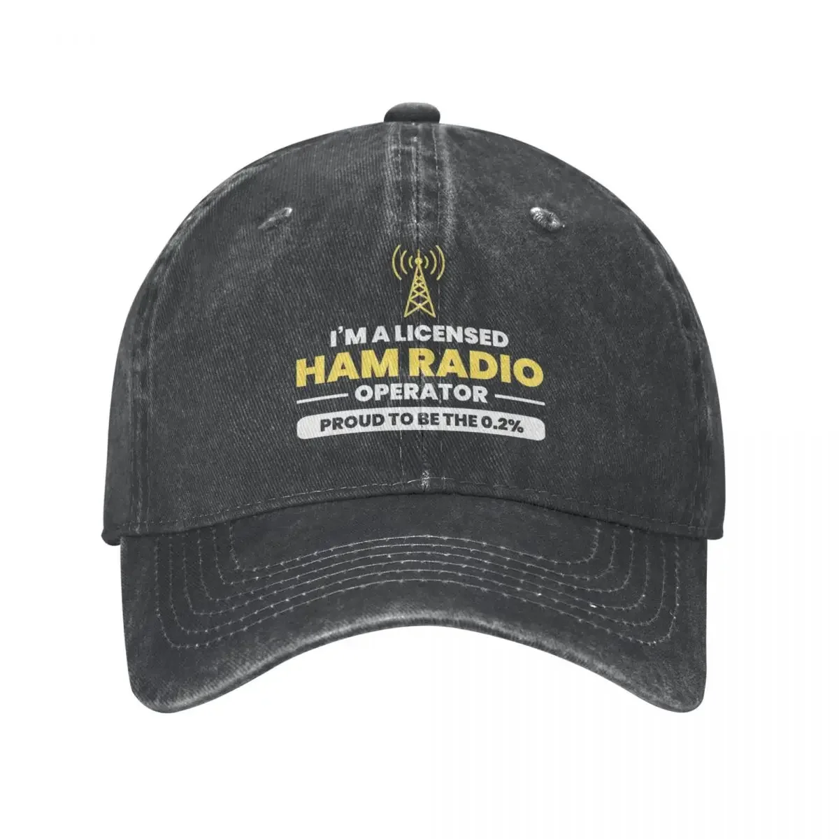 Amateur Ham Radio Grandpa Fathers Day Unisex Baseball Cap Distressed Washed Caps Hat Outdoor Summer Unstructured Soft Sun Cap