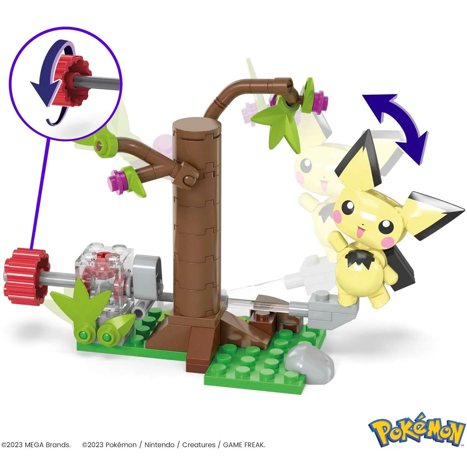 Mega Pokemon Quest in Pichu Forest Building Set 84pcs Blocks with Movement HPB59 without Box view 3