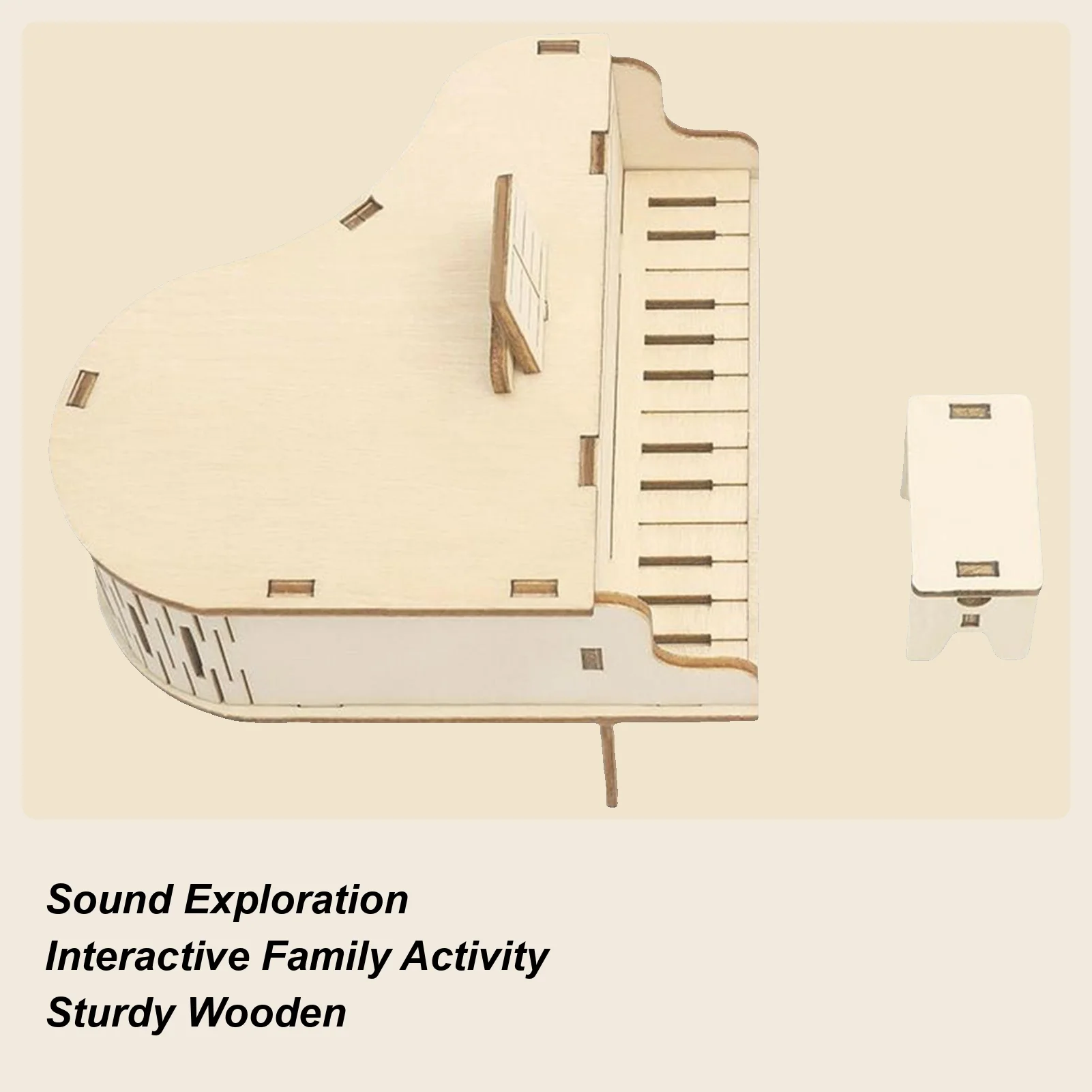 Carillon fai-da-te Modello di strumento in legno Materiale fai-da-te Giocattoli Kit carillon scientifico educativo per bambini di 7-14 anni Bambini Ragazzi