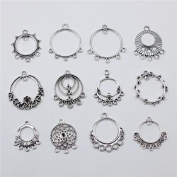 10pcs Porous Round Chandelier Earring Connector Charms For DIY Earring Making DIY Jewelry Making Findings Accessories