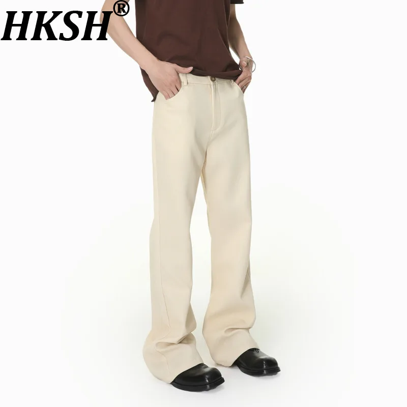 

Мужские брюки HKSH: Новинка Весны, Корейский стиль Old Money, облегающие, струящиеся, универсальные, для уличной моды, простые, повседневные, трендовые, шикарные, модель HK21685