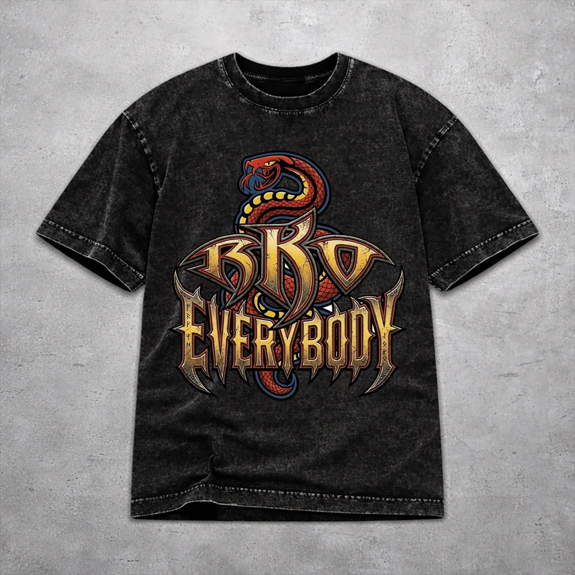 Randys Ortons RKO Everybody  T Shirt Vintage Washed Style For Men Women Cotton T-Shirts Tee Tops