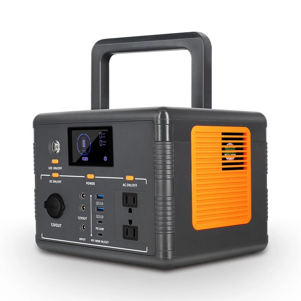 

Portable Power Station 500W 160800mAh Peak Power 1000W Backup Lithium Battery Home Emergency Outdoor Power Supply