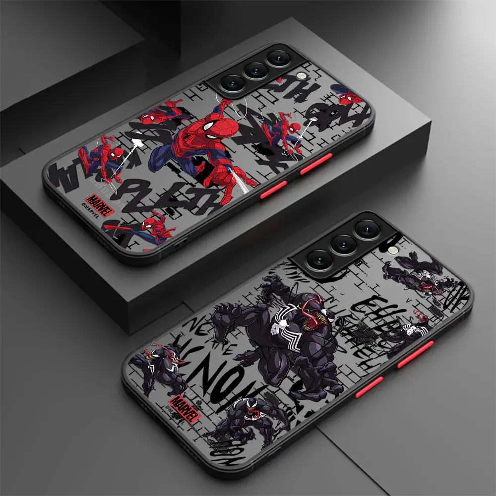 Marvel Spiderman Venom Case for Samsung Galaxy S22 5G S23 Ultra S10 S9 S10 Lite S21 Plus S20 FE S20FE S21Ultra Capa Soft Cover