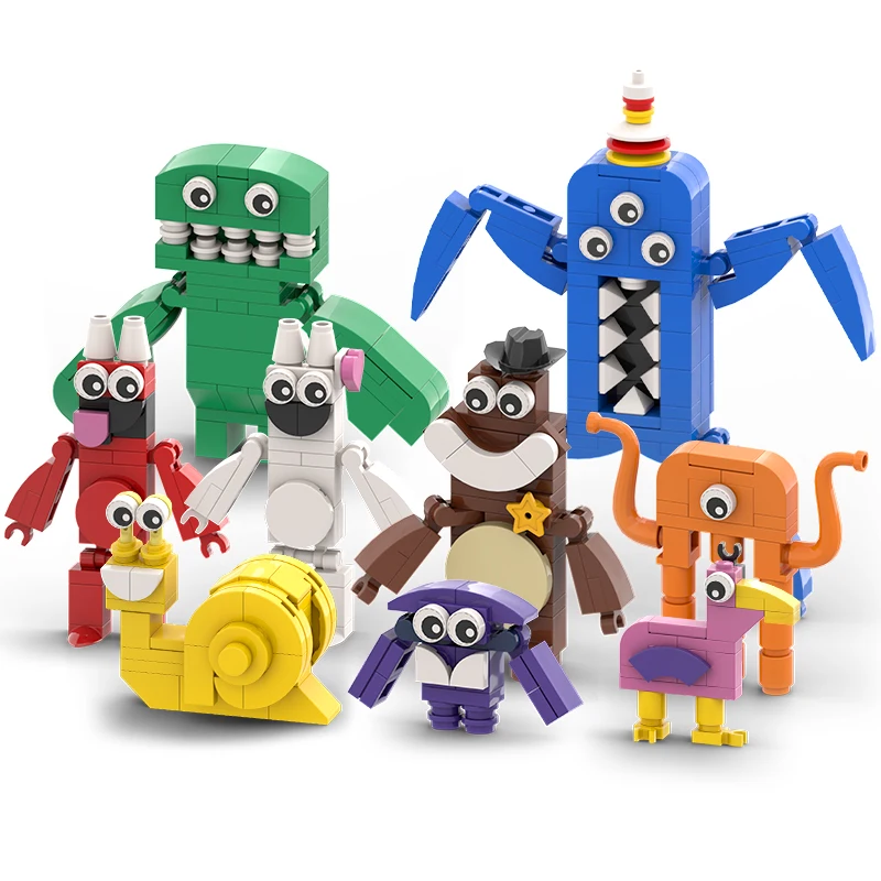 Nieuwe Monster Tuin Banban Action Figures Bouwsteen Set Horror Vreemdeling Monster Halloween Speelgoed Voor Kinderen Kerstmis Decoratie