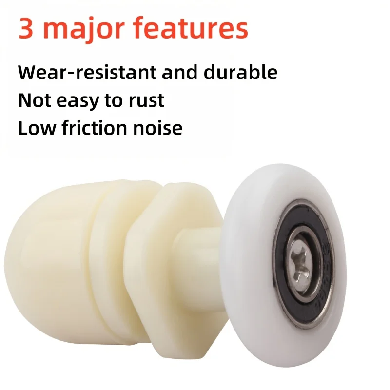 4/8Pcs Shower Door Rollers Runners Wheels Pulleys Bathroom Sliding Partiality Glass Bearing Rollers For Shower Cabin Spa Room