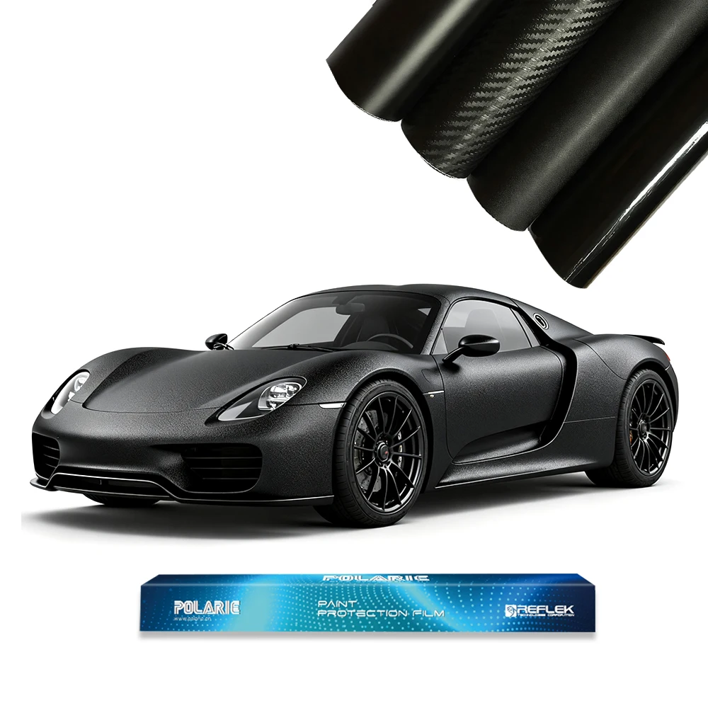 1.52*17 Car Vinyl Air Bubble Matte Metallic Satin Black Auto Vinyl Wrap PVC Car Film Change Color Decoration Car Body Wrap Film