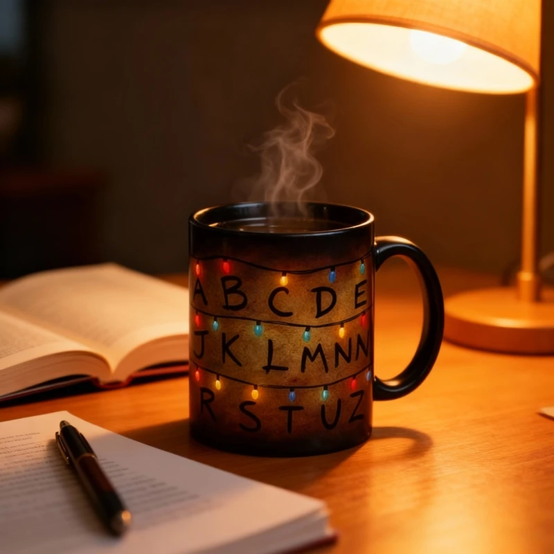 

Термохромная кружка Stranger Xmas Lights, 11 унций, термочувствительная термочувствительная чашка с рождественским светом, для кофе и чая с молоком