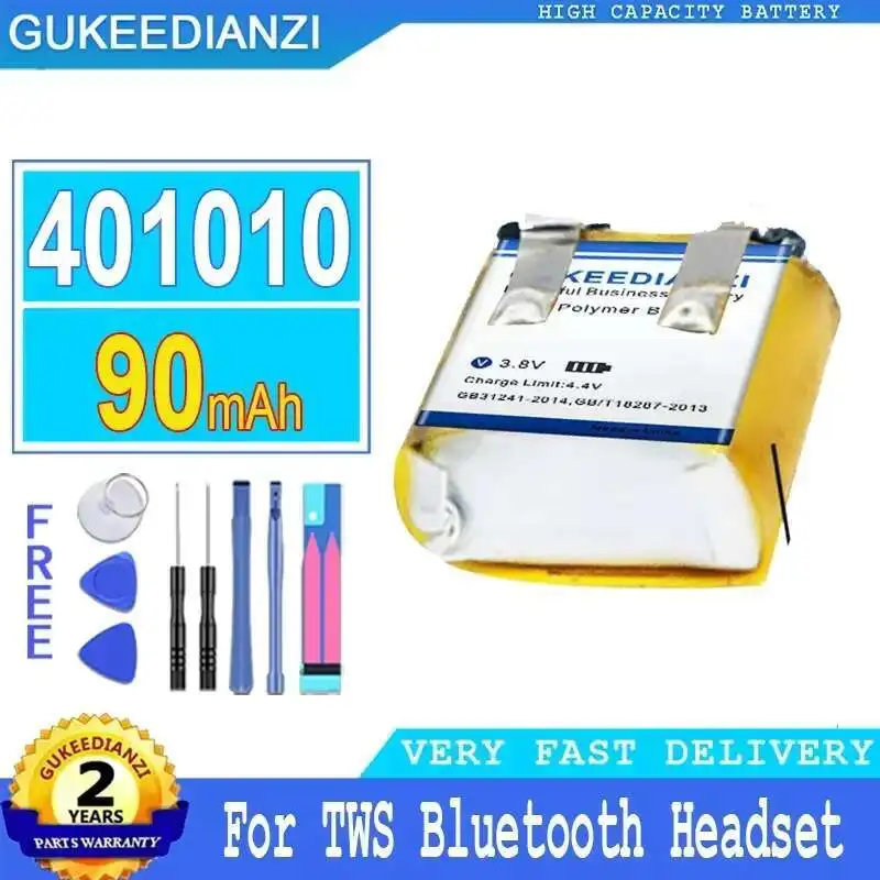 Батарея для наушников, надежная замена 90 мАч 401010 для Tws Bluetooth-гарнитура I7 I9S I10 I12 MP3 MP4 GPS игрушка