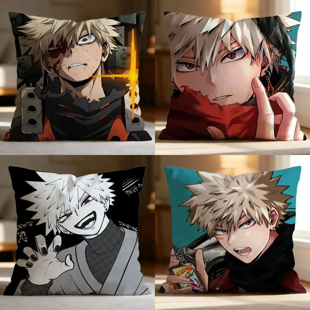 Fashion M-MMy Hero Academia Cushion Cover Soft Washable Pillow Case Multi-Scene for Couch Bed Travel Office Use