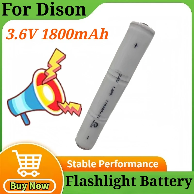 

3.6V 1800mAh For Dison Ni-cd Nickel-cadmium Battery Flashlight Battery Pack
