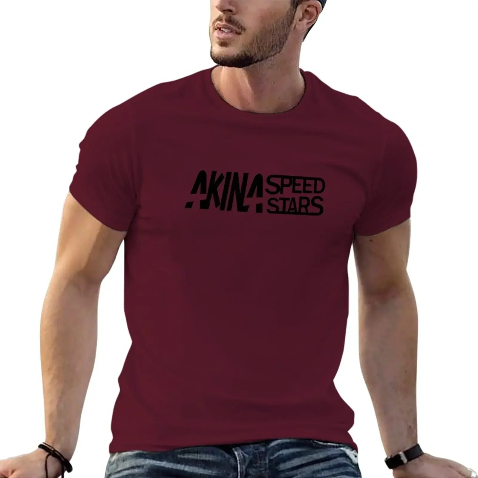 customs heavyweights vintage tshirts for men Akina Speed Stars Logo T-Shirt oversized  men clothing graphic t shirts  harajuku