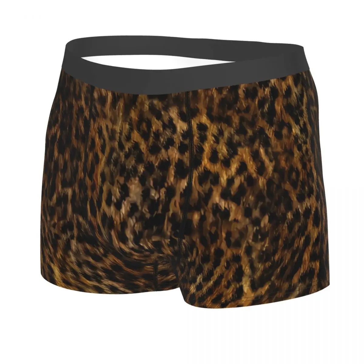 Cheetah Fur Men Boxer Briefs Breathable Creative Underpants High Quality Print Shorts Birthday Gifts