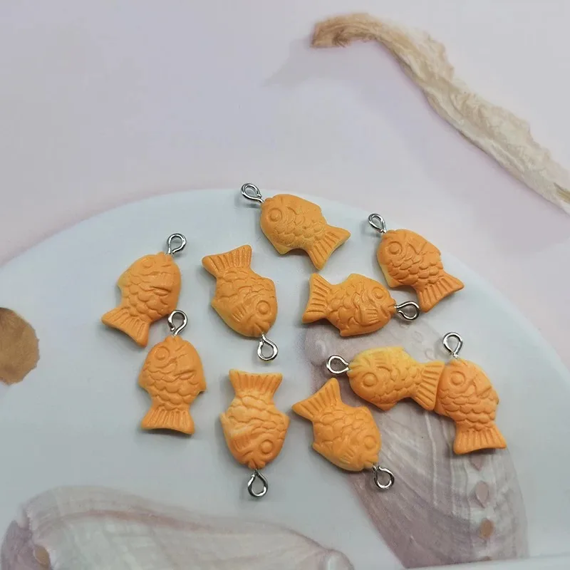 10pcs Korea Koi Fish Resin Charms Cute Floating Pendants DIY Simulation Earring Keychain Jewelry Accessory view 4