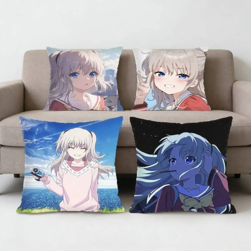 

Charlotte Tomori Nao Pillow Case Sofa Living Room for Bedroom car Headboard Backrest Cushion Square Cushion Nap Time