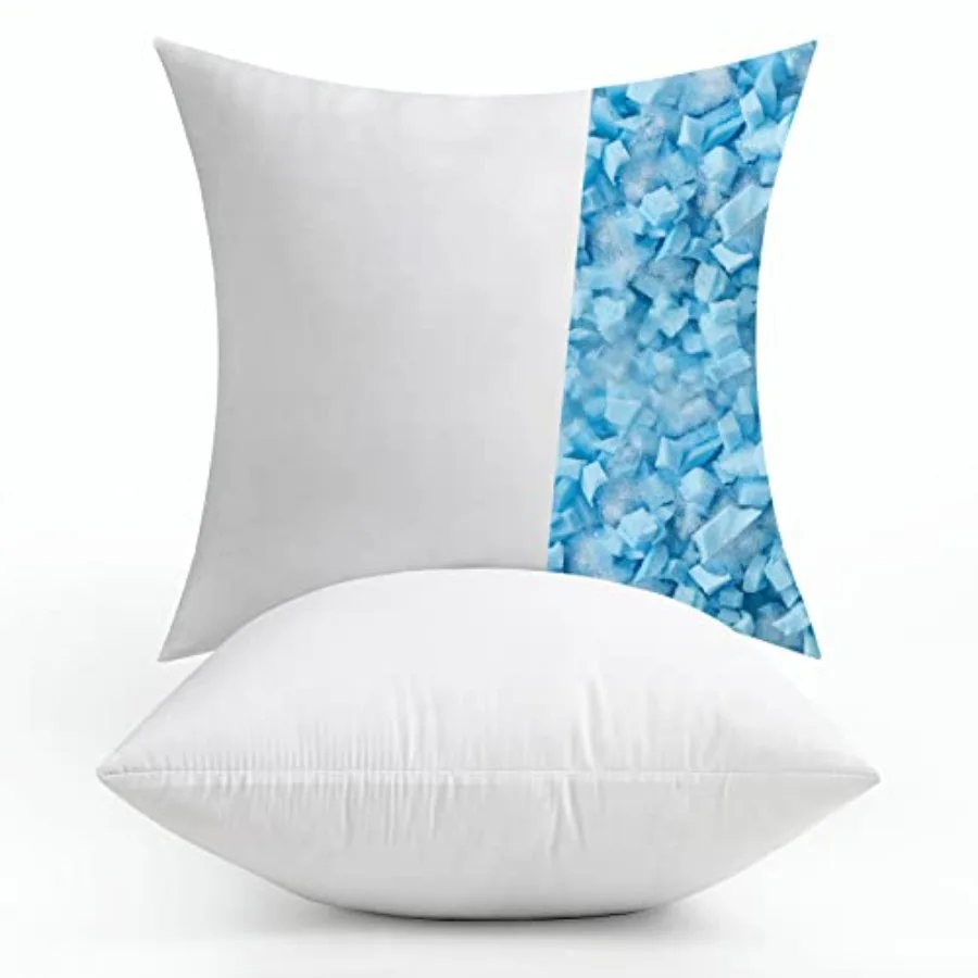 

Pillow serts Set of 2-Decorative Shredded Memory Foam Coolg Throw Pillows-Adjustable Premium Square Weddg Pillow Stuffer Form f