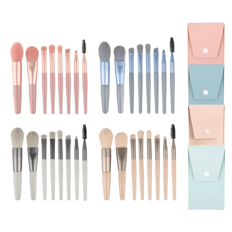 

Professional makeup brushes Set Morandi color 8pcs Powder Eye Shadow Foundation soft bristles Cosmetic Tool beauty tools