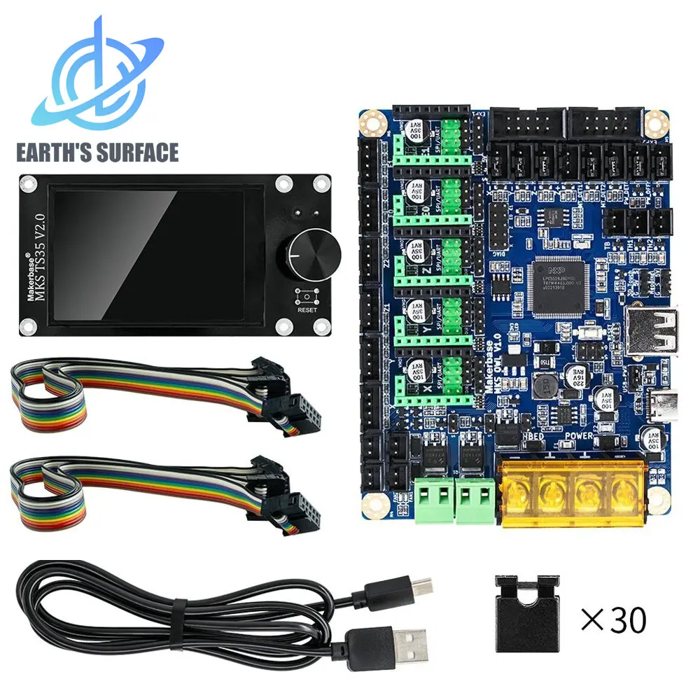 

DB-3D Printer Part Makerbase 3D Printer Control Board MKS OWL 32Bit Dual Print Head Motherboard 150Mhz LPC5528 TS35 USB U DISK