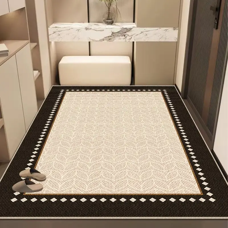 

Nordic indoor mat dirt resistant entrance mat Advanced sense absorbent anti-slip wear-resistant home carpet free wash area rug