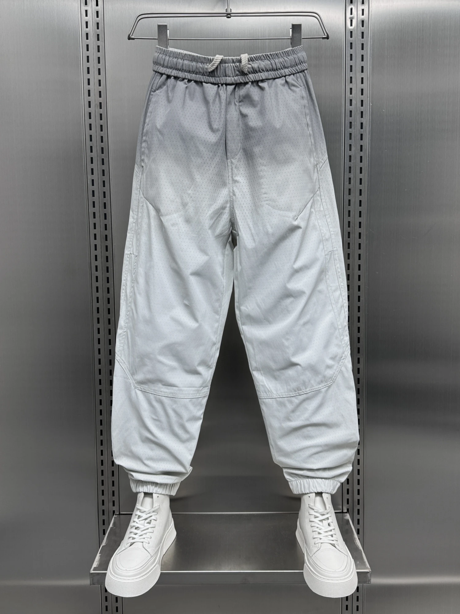 

Модные повседневные брюки Adient Color для мужчин, летние, дышащие, с охлаждающим эффектом, свободного кроя, в стиле Harlan, укороченные, молодежные, стильные