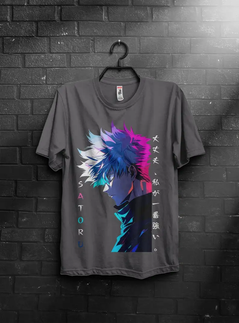 T-Shirt, Geschenk, Geschenk sie, Geschenk Männer, Geschenk Junge Geschenk, Anime, Anime Shirts, Anime Geschenke, Satoru, Jujutsu, Jujutsu Shirt, hand gefertigt, un