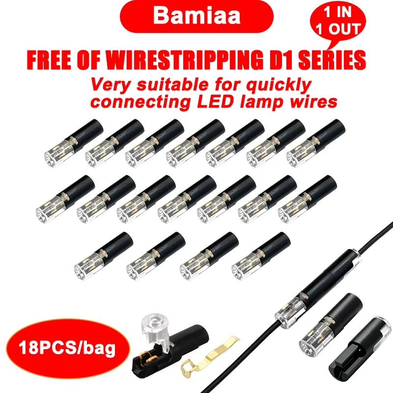 60pcs/18pcs， Quick single pin terminal, single pin insertion connector, DIY accessories, PVC insulation, quick connection