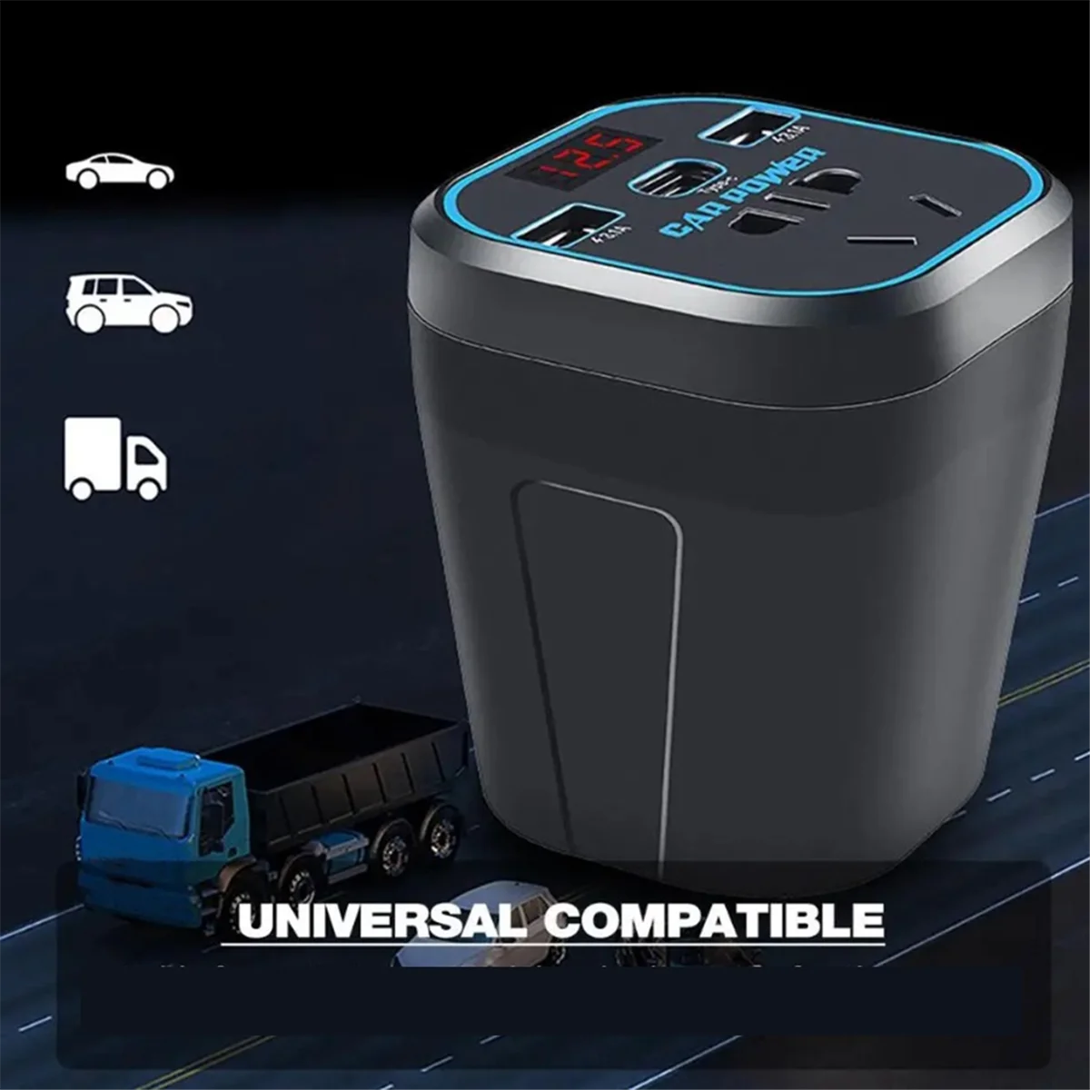 New Car Charger Inverter Power Inverter 12V 24V DC to 220V AC Converter Car Adapter Plug Socket