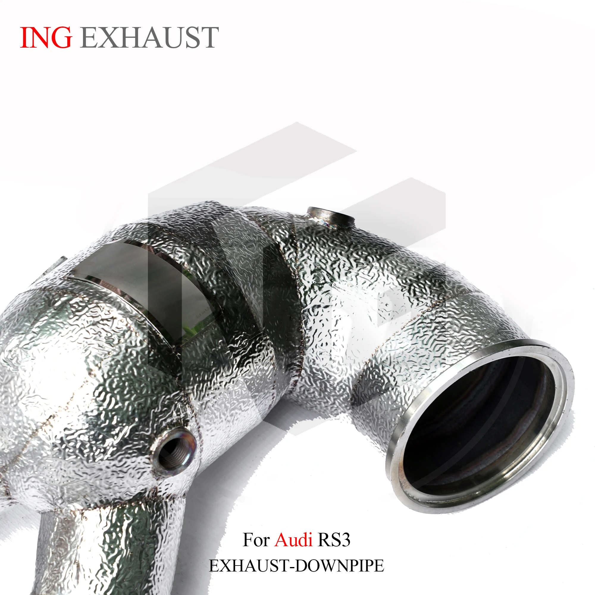 ING Exhaust Downpipe High Flow Performance for Audi RS3 TTRS RSQ3 2.5T With Heat Shield OPF Middle Car Pipe System