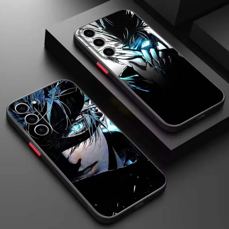 

Anime J-Jujutsus K-Kaisens For Samsung Galaxy S25 S24 S23 S22 S21 S20 S10 S9 Ultra Plus FE 5G Frosted Translucent Phone Case