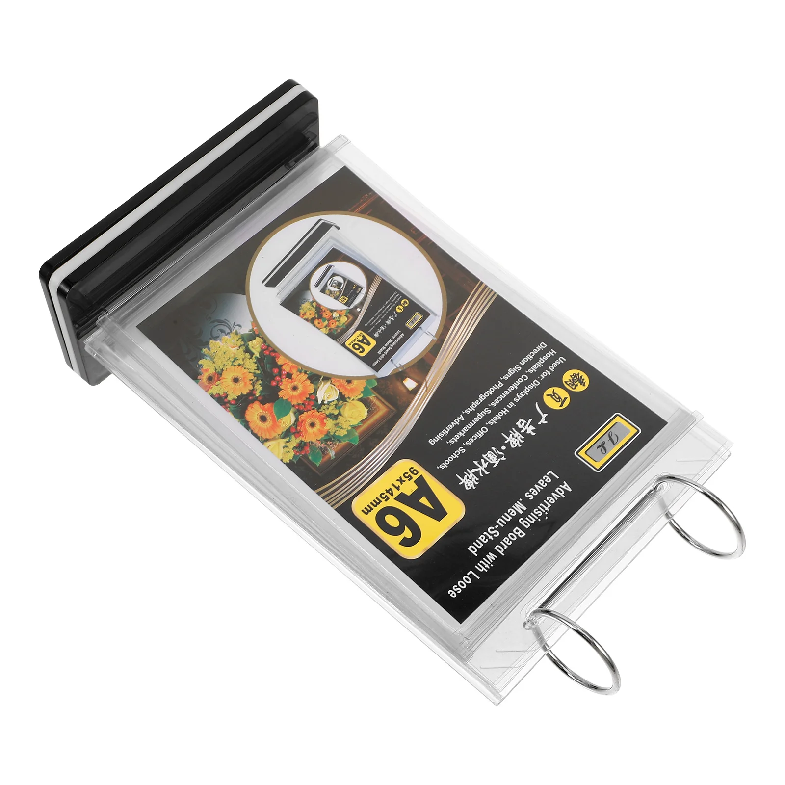 

Menu Display Stand PVC Menu Holder for Desk Lightweight Smooth Surface Stable Base Poster Sign Stand Picture Table Rack