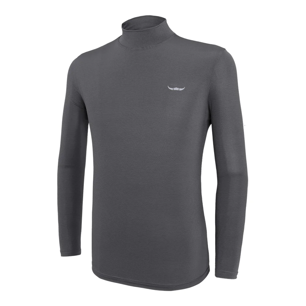 Bfl Cold Place Men's Cold Cooling Striped Long Sleeve Half Neck T-Shirt (Kp42Lt032M)