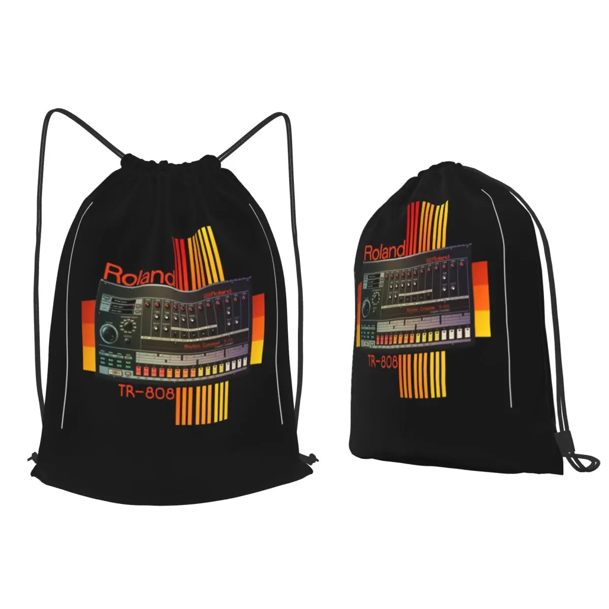 

Roland Tr-808 Drum Machine Model Backpacks Casual Drawstring Bags Sports Bag Book Bags for Travel Students