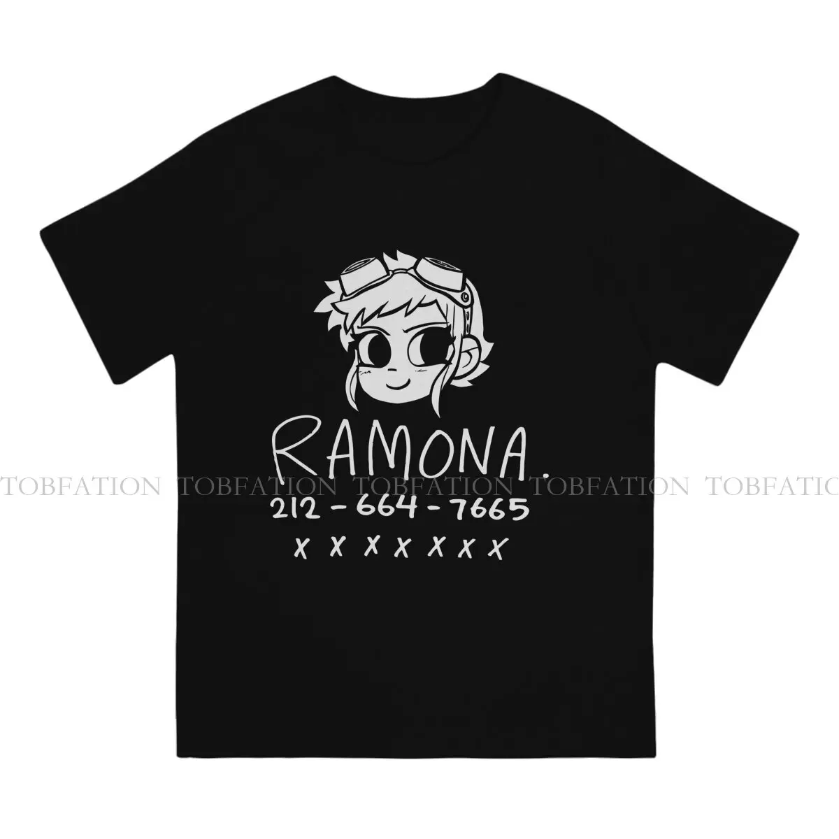 Scott Pilgrim Vs. The World Ramona Flowers T Shirt Punk Men's Tees Summer 100% Cotton Clothing Crewneck TShirt