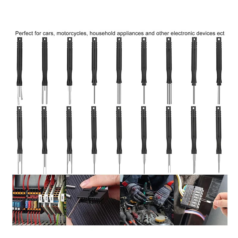 ชุดเครื่องมือถอดขั้วต่อ M93K 18 ชิ้น ชุดเครื่องมือถอดพิน ชุดเครื่องมือถอดสายไฟฟ้ารถยนต์