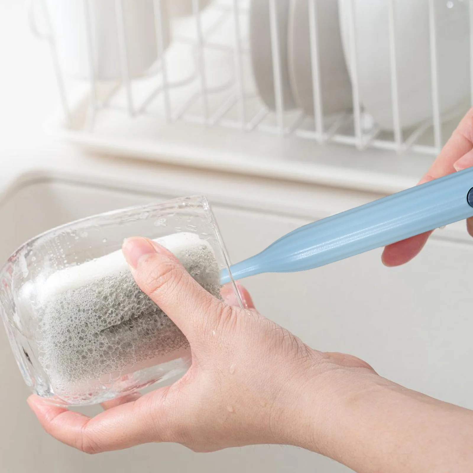

2Pcs Bottle Brush Cleaning Tool Sponge Cup Cleaner for Water Jug Glassware Scrub Long Handle Multi Functional Household Use