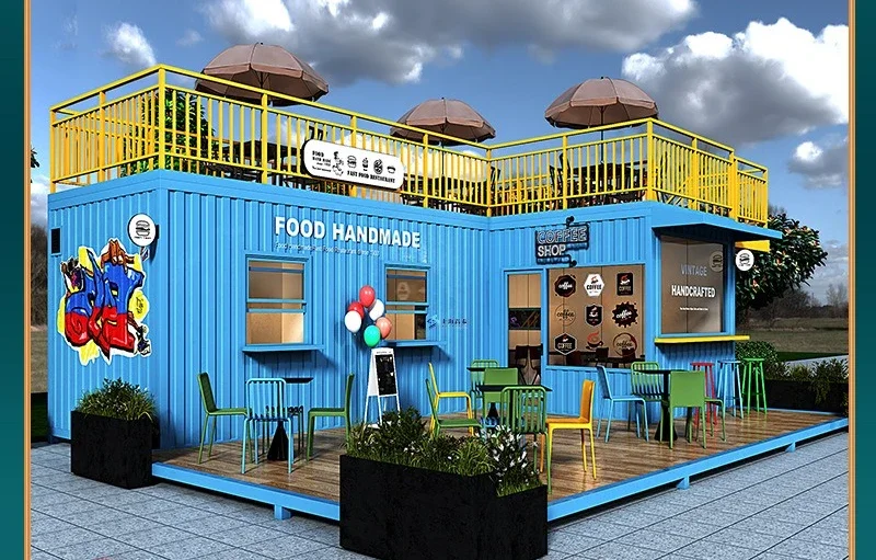 

Outdoor mobile container kiosk, container street shop lounge