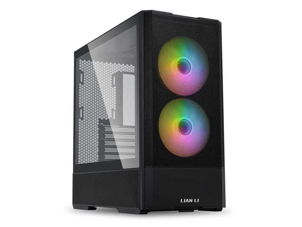 LIAN LI LANCOOL 207 Compact ATX RGB Gaming Computer Case, Tower Chassis w/ 2x140mm  ARGB,2x120mm PWM Fans Pre-Installed, reinventing ATX Layout / Tempered Glass Side Panel (Black) --- LANCOOL 207RX