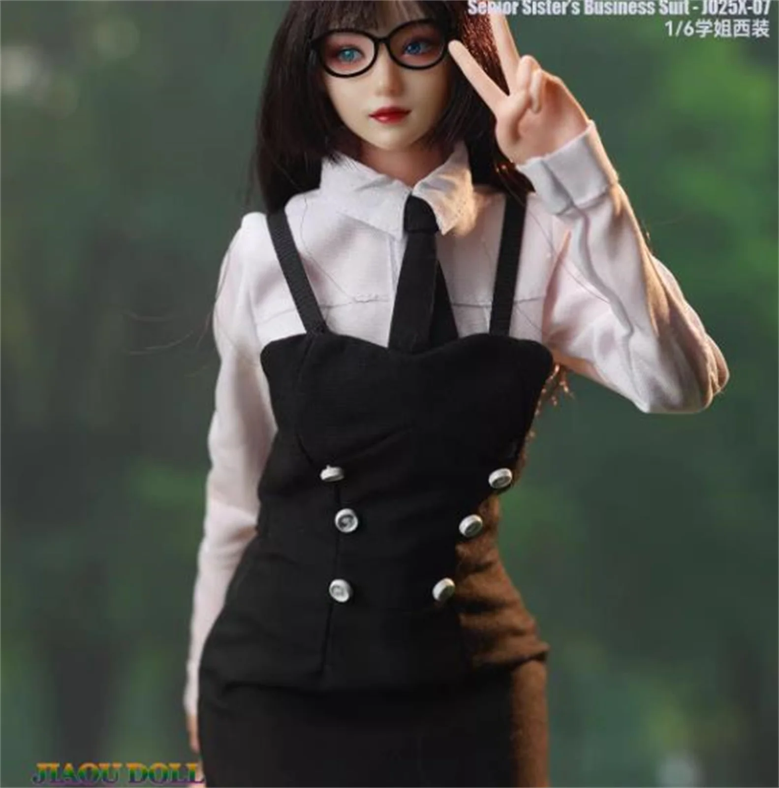 JO25X-07 1/6 Schwarz Business Anzug Hemd Kleidung Fit 12 "Weibliche Figur Körper spielzeug Soldat Kleidung Modell Fit 12'' action Figur Körper