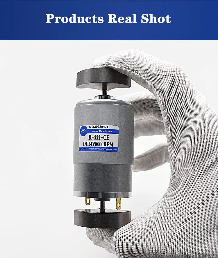 R-555 15W Micro Doppel Kopf Vibration Motor Kleine Vibration Motor 6V/12V/24V Einstellbare geschwindigkeit, vorwärts Und Rückwärts Drehung – Detail 7