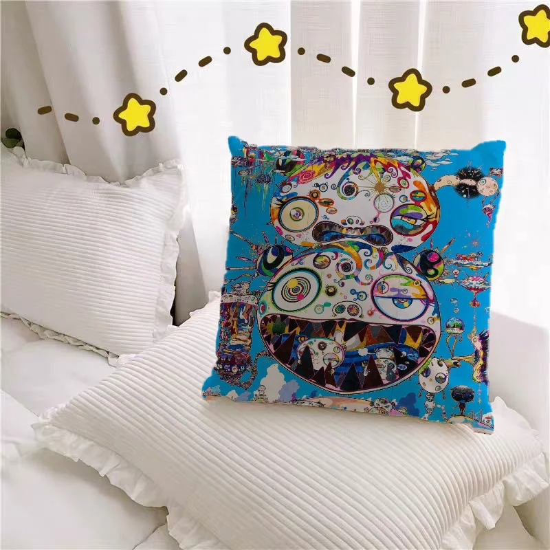 Luxury 45x45 Cushion Cover Pillow Cover Cover for Pillow T-takashi Murakami Ornamental Pillows Decorative Pillowcase Decor 40x40